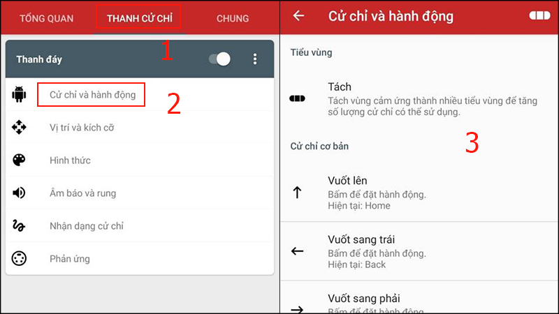 Giao diện Gesture Control